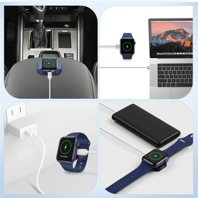 Portable Mini Wireless Charger for Apple Watch – Series 1–10 Ultra & SE