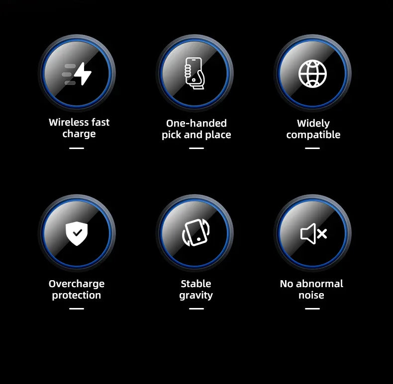 30W Infrared Induction Car Wireless Charger – Auto-Clamping Stand for iPhone 11–14 Pro Max & Samsung Galaxy S20/S21 Plus