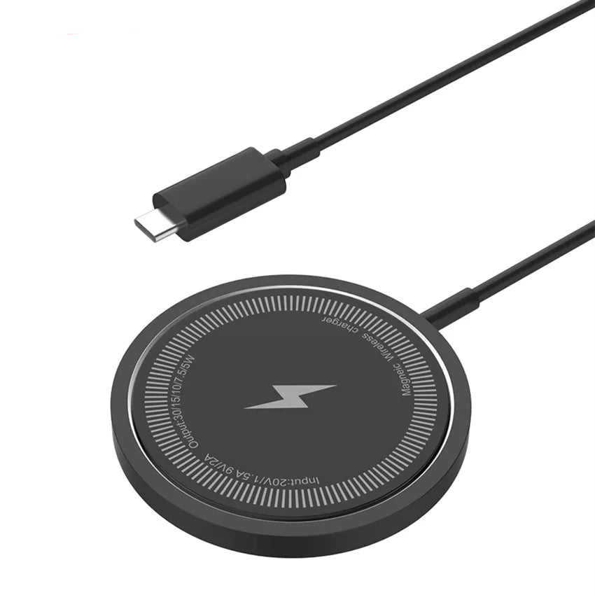 Magnetic Wireless Charger Stand – Fast Charging Pad for iPhone 16–12 Pro Max & AirPods with USB-A/PD Dock Station