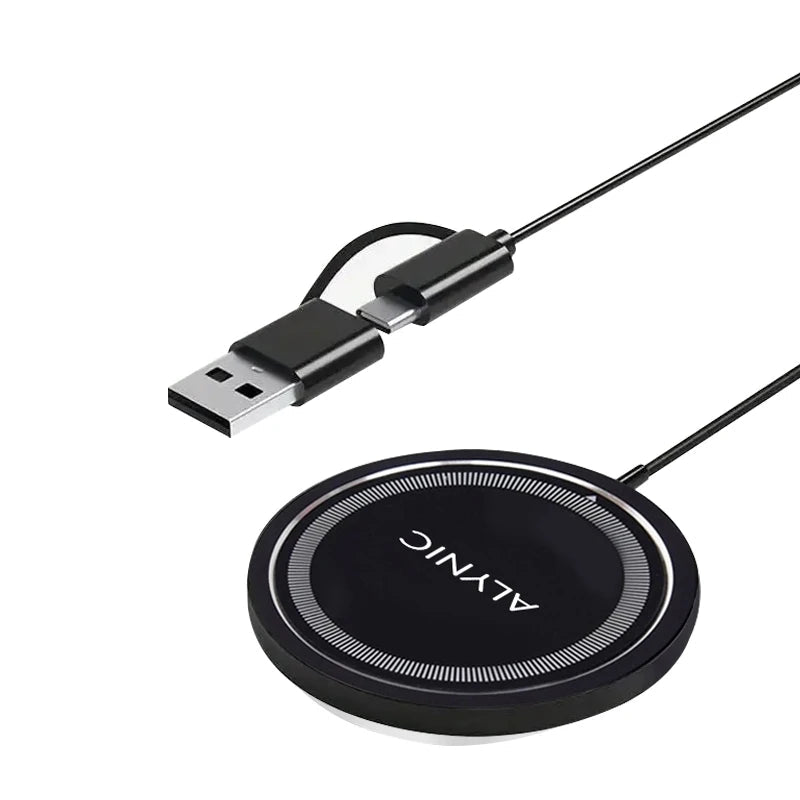 Magnetic Wireless Charger Stand – Fast Charging Pad for iPhone 16–12 Pro Max & AirPods with USB-A/PD Dock Station