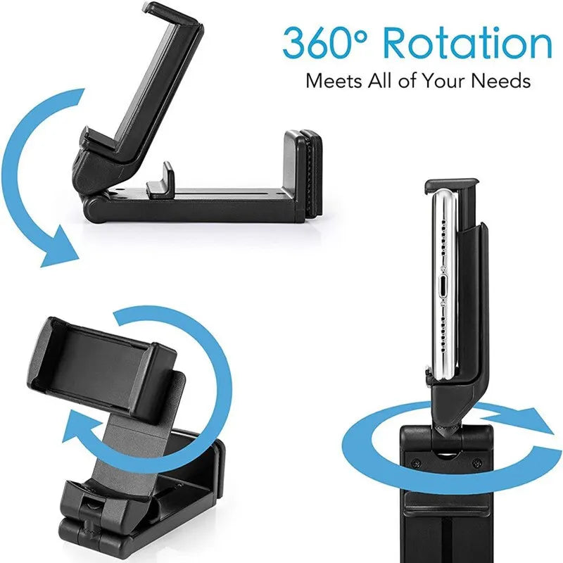 Airplane Phone Holder Stand – Foldable Travel Mount for Desk, Seatback, Train & Selfie Support