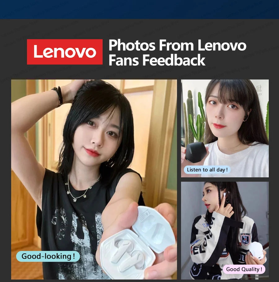 Lenovo GM2 Pro Bluetooth 5.3 Gaming Earphones – Dual Mode Wireless Headset with Mic, HD Call & Noise Reduction for iPhone 2024