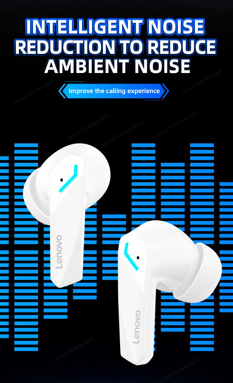 Lenovo GM2 Pro Bluetooth 5.3 Gaming Earphones – Dual Mode Wireless Headset with Mic, HD Call & Noise Reduction for iPhone 2024