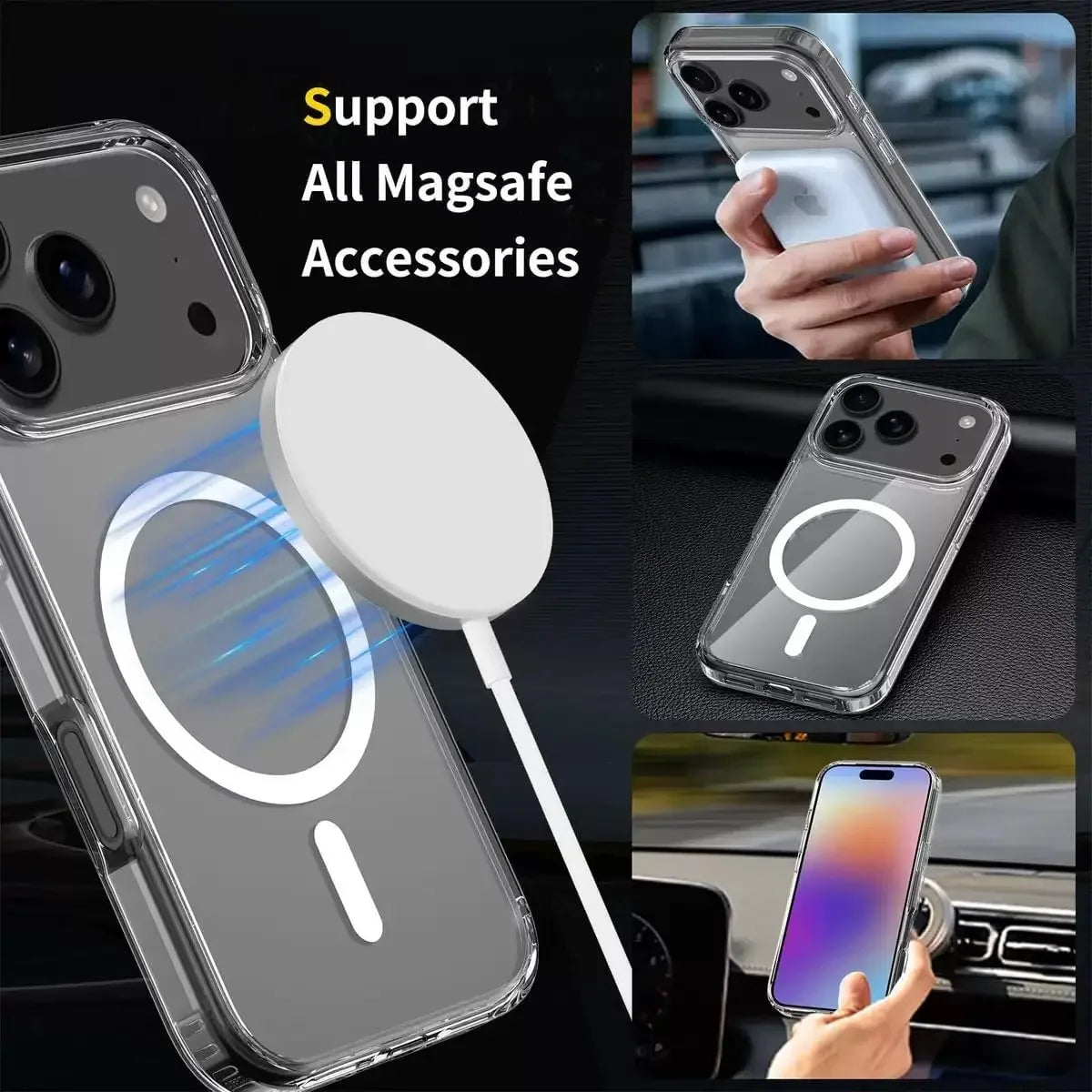 MagSafe Clear Shockproof Case for iPhone Air/17/17 Pro/17 Pro Max