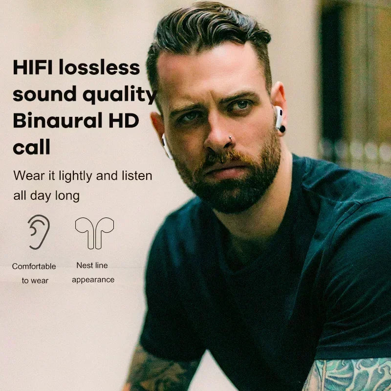 Pro 6 TWS Wireless Earphones – Bluetooth Headphones with Mic for iPhone, Xiaomi & Sports Use