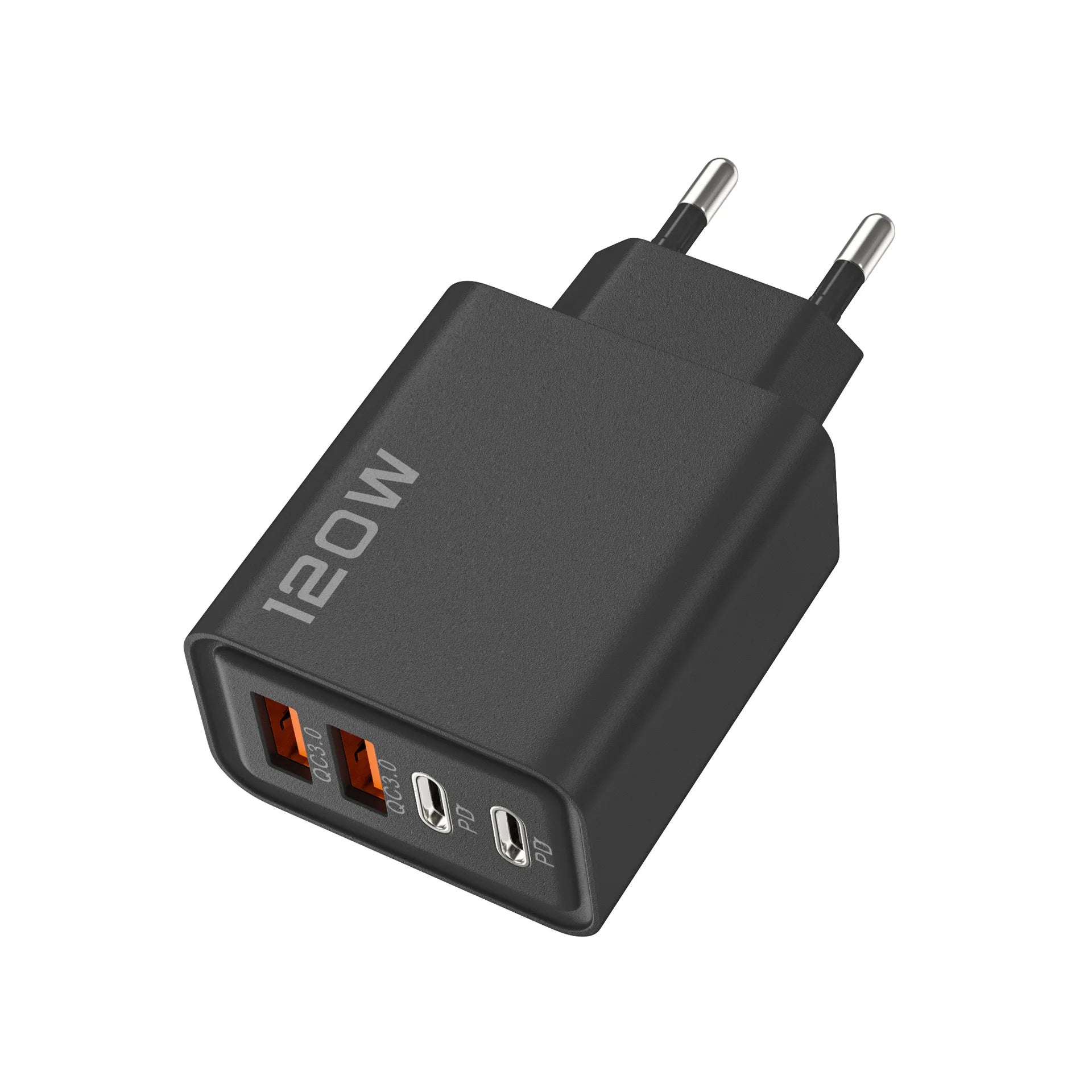 120W 4-Port USB-C PD Fast Charger – Quick Charge 3.0 Adapter for iPhone, Samsung, Xiaomi & More