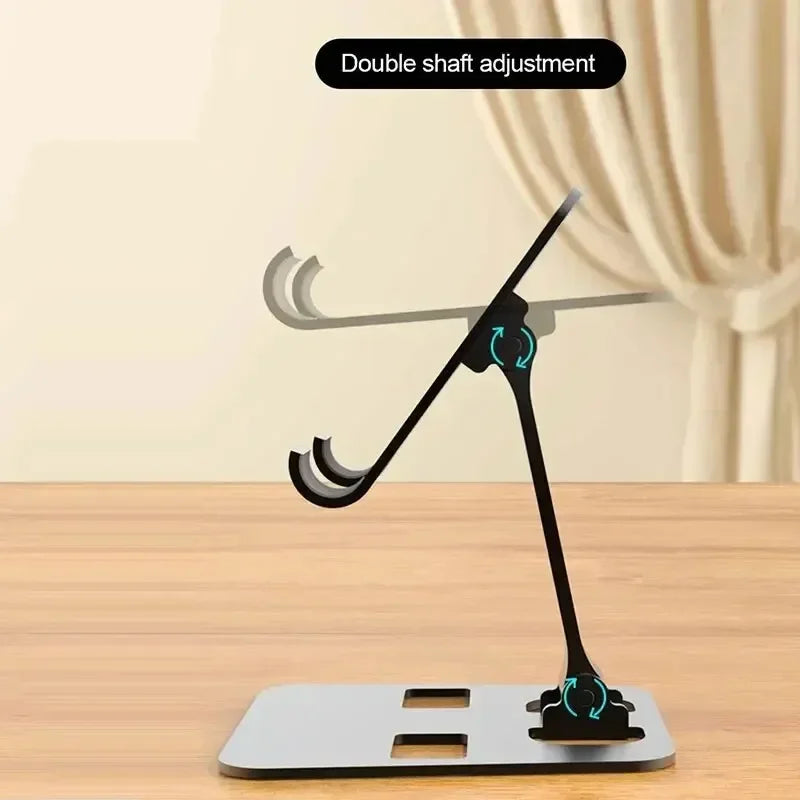 Universal Aluminum Alloy Adjustable Tablet & Phone Stand – Foldable Desktop Holder for iPad & Mobile Devices