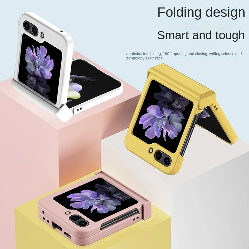 Skin Feel Hard Shell Case Samsung Galaxy Z Flip 7/6/5/4/3 – Shockproof with Hinge Protection