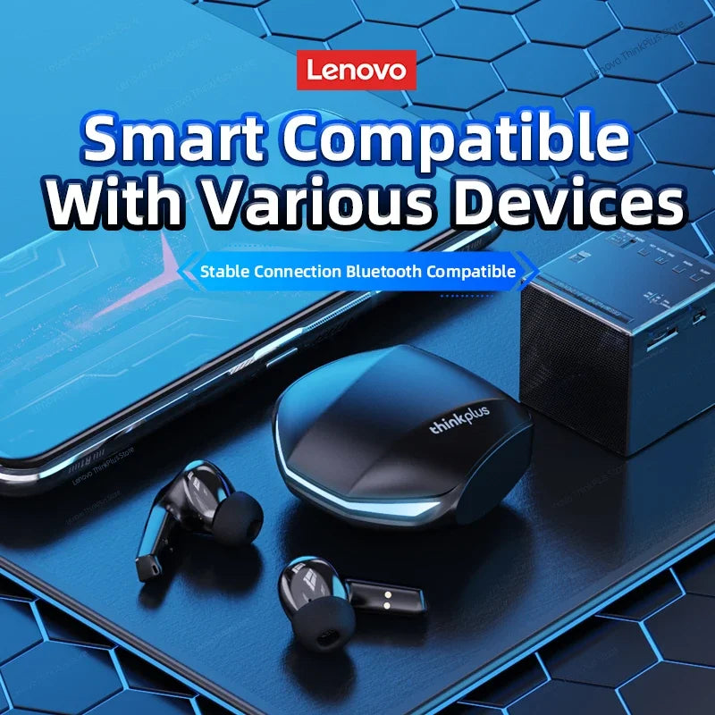 Lenovo GM2 Pro Bluetooth 5.3 Gaming Earphones – Dual Mode Wireless Headset with Mic, HD Call & Noise Reduction for iPhone 2024