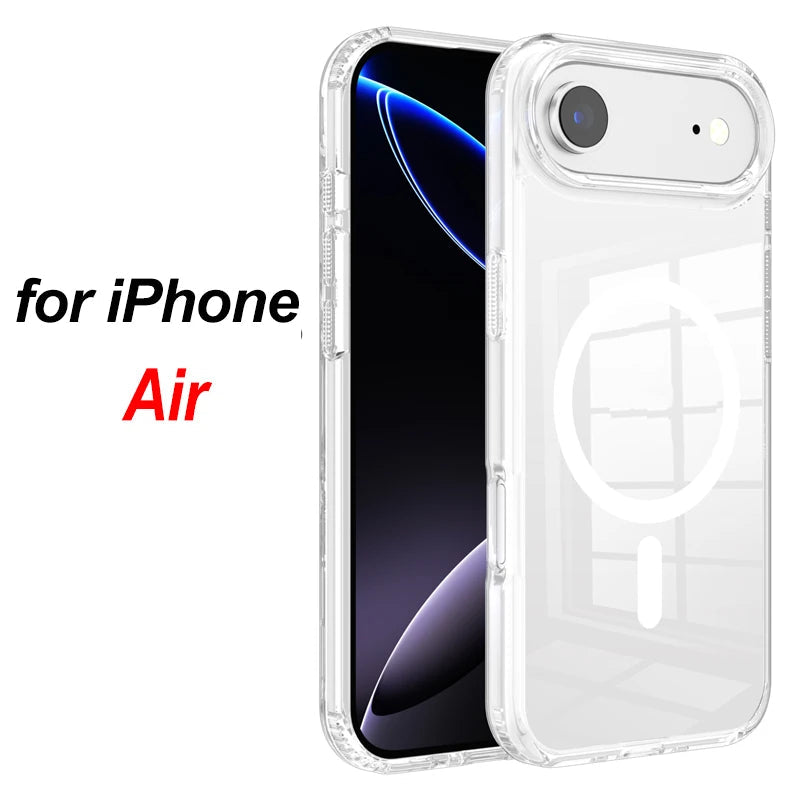 MagSafe Clear Shockproof Case for iPhone Air/17/17 Pro/17 Pro Max