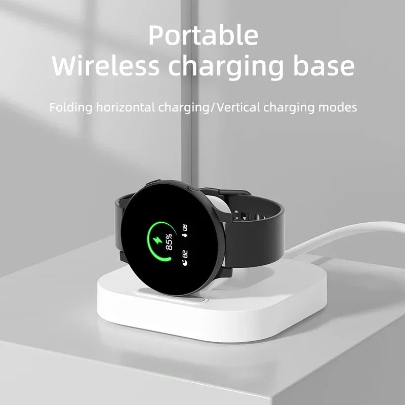 Wireless Charger Stand for Samsung Galaxy Watch 6/5/4/3 Pro – Type-C Fast Charging Dock (45mm/44mm/40mm/Classic/Active 2)