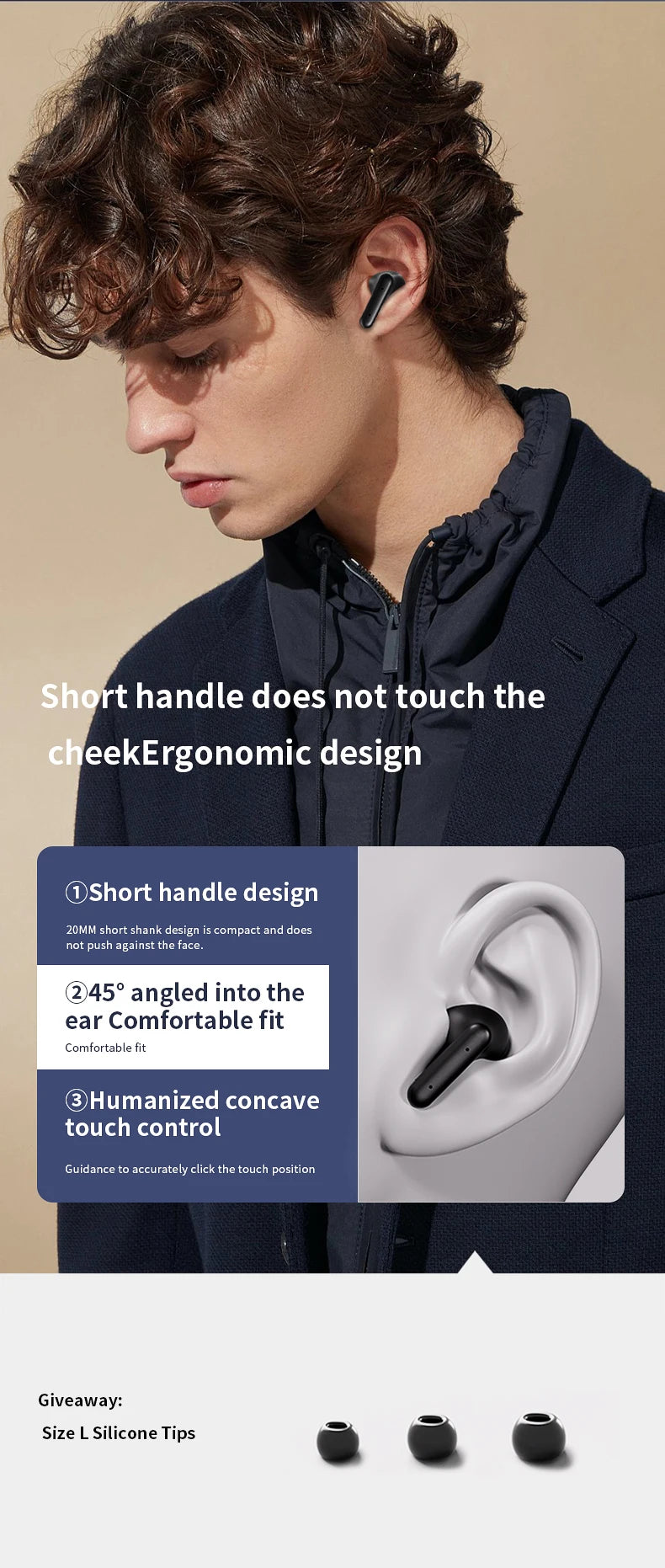 Realfit F3 ANC Bluetooth Earphones – Active Noise Cancellation, ENC Calls, HiFi Stereo, Superb Bass Wireless Earbuds for Sports & Gaming