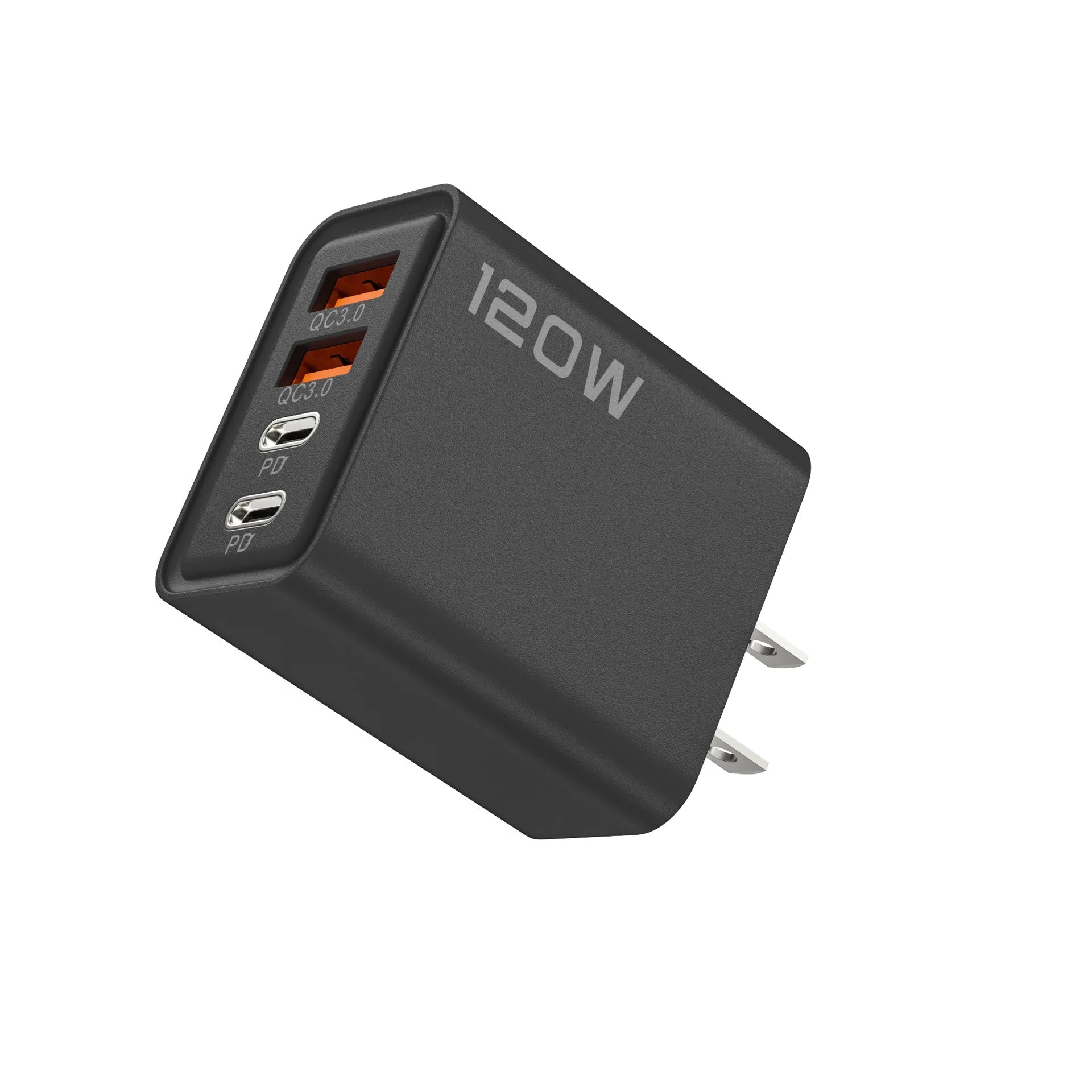 120W 4-Port USB-C PD Fast Charger – Quick Charge 3.0 Adapter for iPhone, Samsung, Xiaomi & More