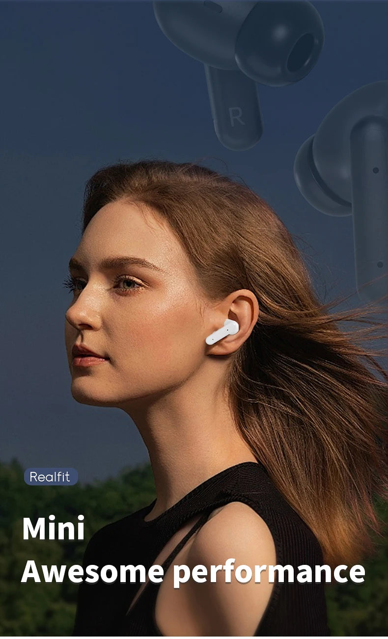 Realfit F3 ANC Bluetooth Earphones – Active Noise Cancellation, ENC Calls, HiFi Stereo, Superb Bass Wireless Earbuds for Sports & Gaming