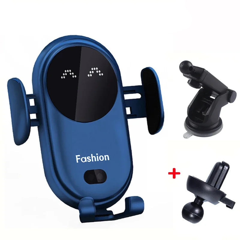 30W Infrared Induction Car Wireless Charger – Auto-Clamping Stand for iPhone 11–14 Pro Max & Samsung Galaxy S20/S21 Plus