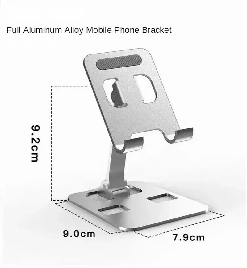 Universal Aluminum Alloy Adjustable Tablet & Phone Stand – Foldable Desktop Holder for iPad & Mobile Devices