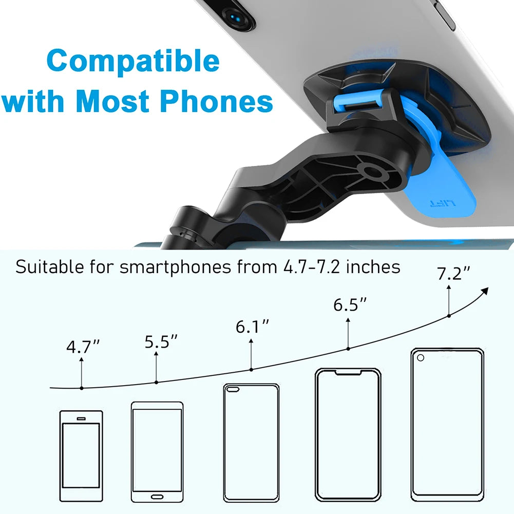 Motorcycle Phone Holder – Quad Lock Style with Shock Absorber & Vibration Damper for MTB & Road Bikes