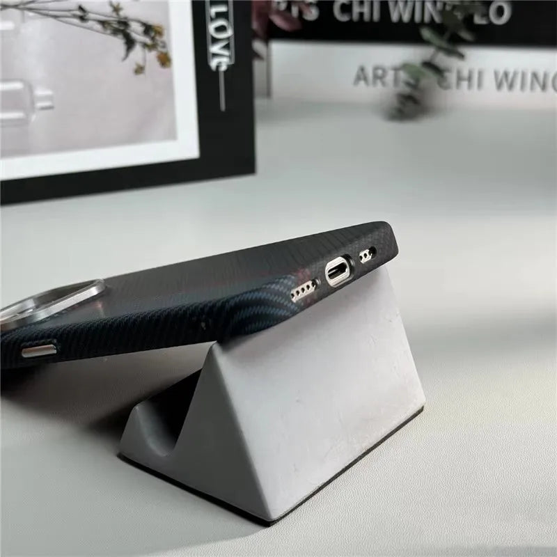 Carbon Fiber 3D MagSafe Case for iPhone 13/14/15/16 Pro Max