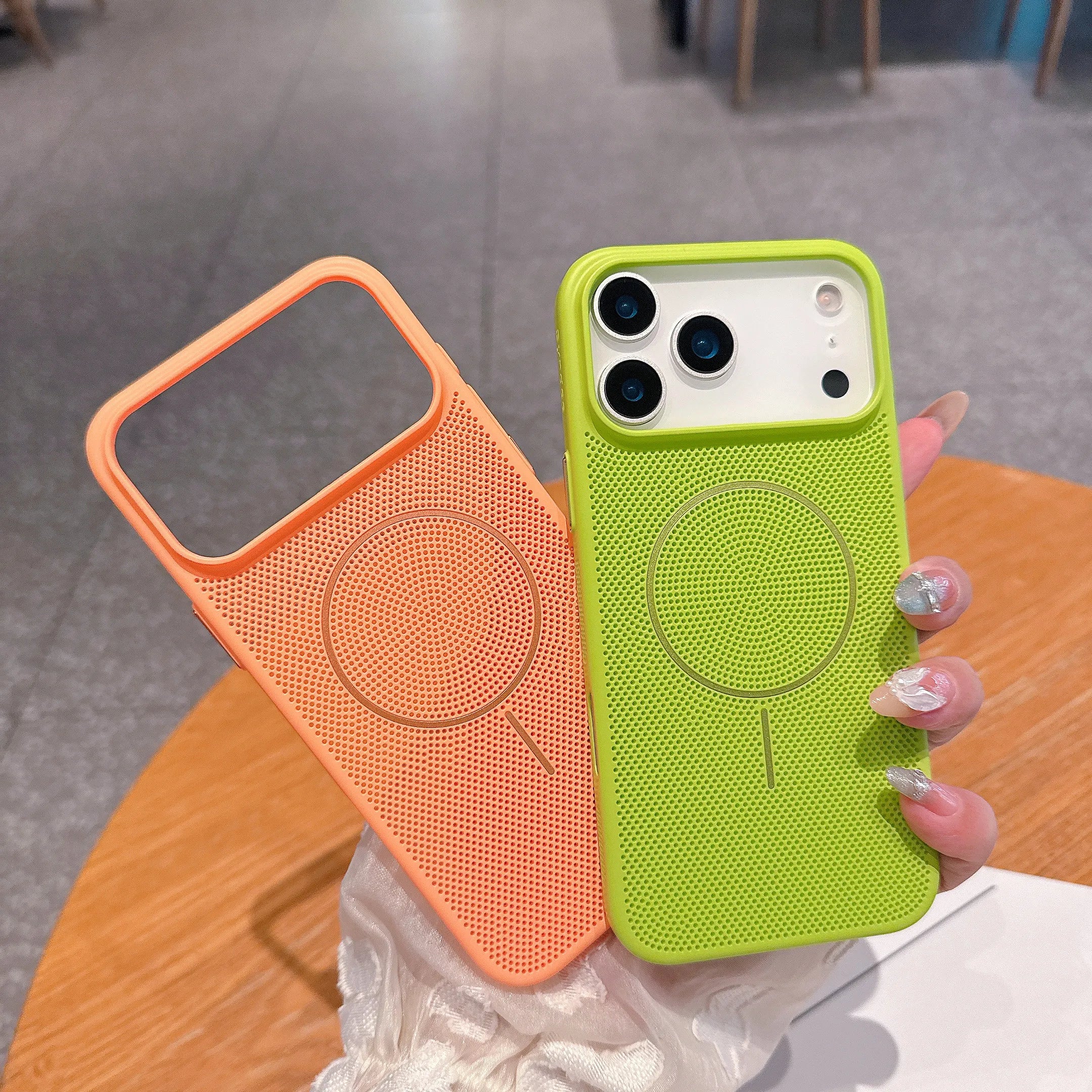 Cooling Heat Dissipation Mesh MagSafe Case for iPhone 17 / 16 / 15 Pro Max, Plus & Air – Wireless Charging Cover