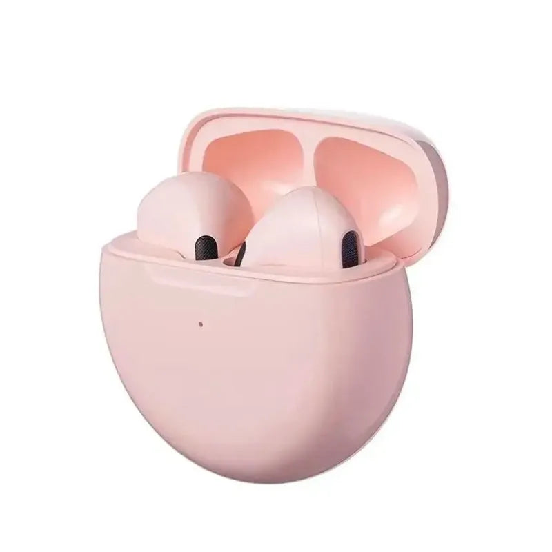 Pro 6 TWS Wireless Earphones – Bluetooth Headphones with Mic for iPhone, Xiaomi & Sports Use