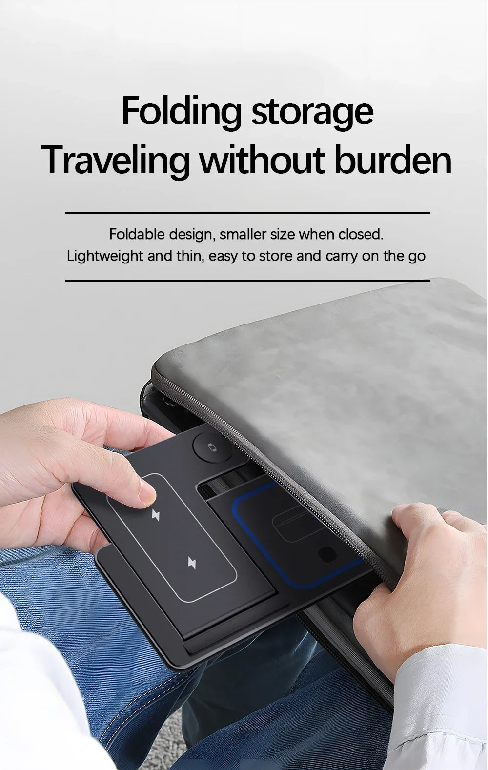 3-in-1 Foldable Wireless Charging Station – Fast Desktop Charger for iPhone 16–12, Apple Watch 10–6, and AirPods 3/2