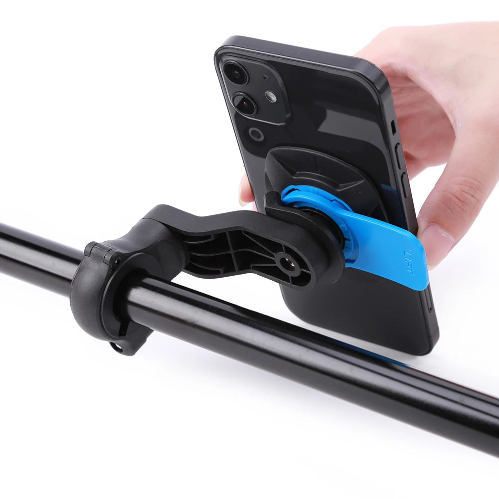 Motorcycle Phone Holder – Quad Lock Style with Shock Absorber & Vibration Damper for MTB & Road Bikes