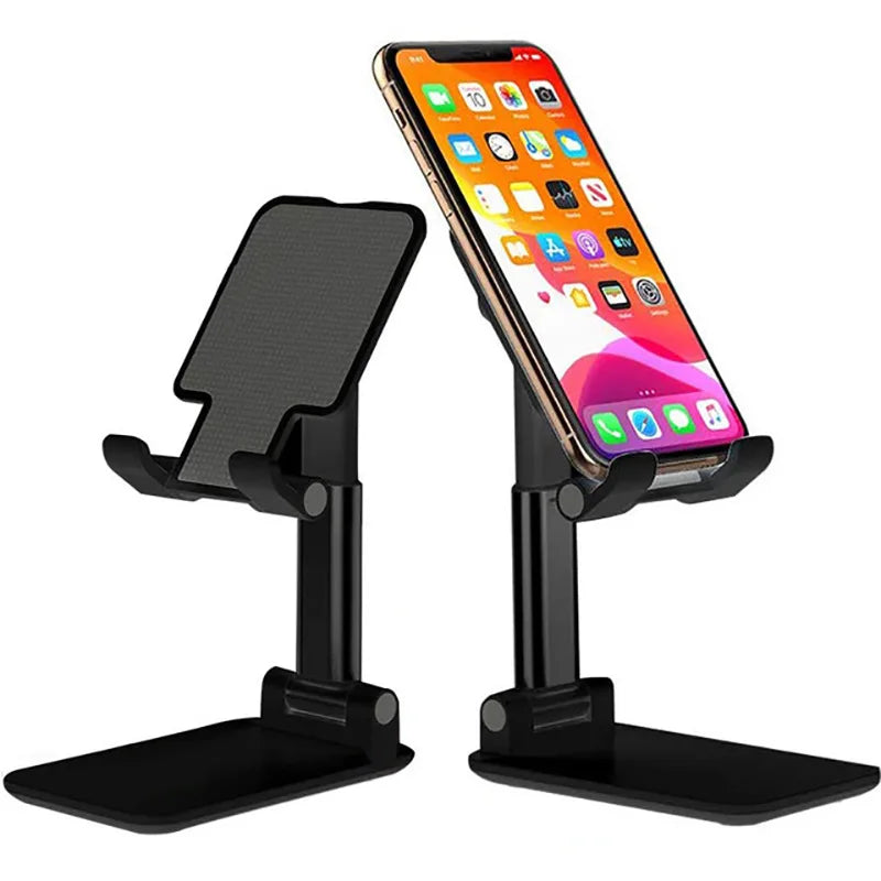 Foldable ABS Desktop Phone & Tablet Stand – Adjustable Bracket for iPhone 15/16, iPad, Android & More