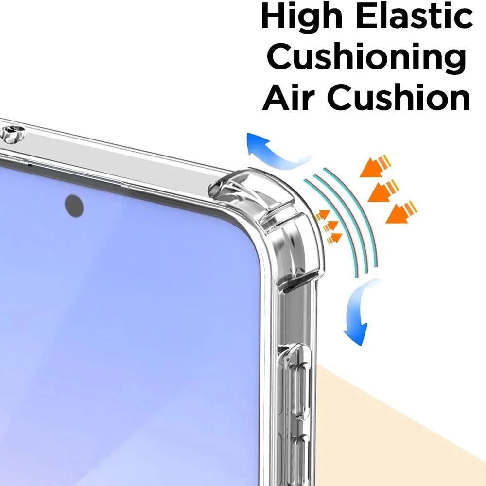 Transparent Shockproof Case for iPhone Air / 17 / 17 Pro / 17 Pro Max – Anti-Scratch Clear Cover with Corner Protection