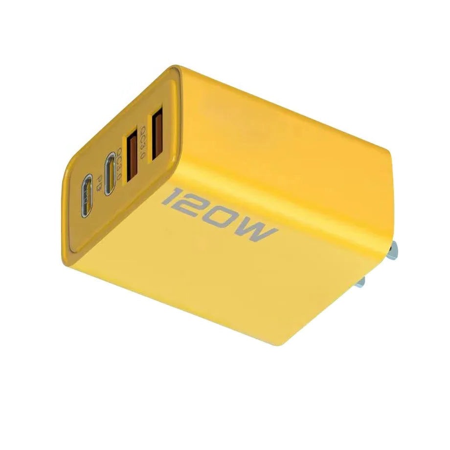 120W 4-Port USB-C PD Fast Charger – Quick Charge 3.0 Adapter for iPhone, Samsung, Xiaomi & More