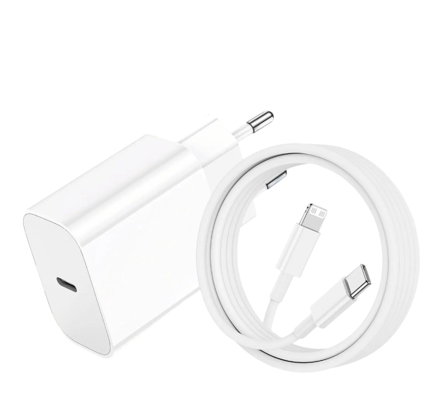 PD 20W Fast Charger with Type-C Cable – Compatible with iPhone 14/13/12/11 Pro Max, XR, 8, 7, 6 Plus