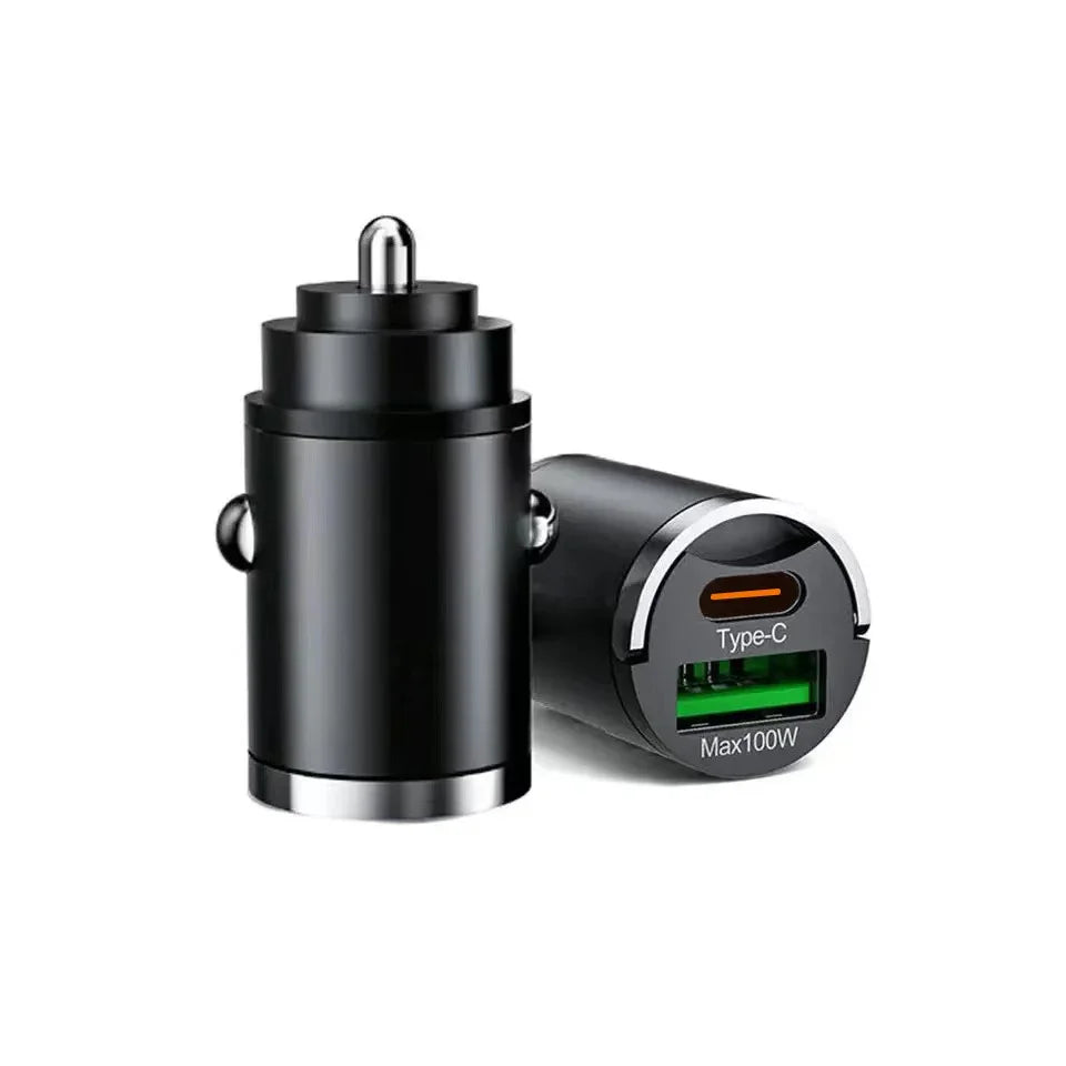 100W USB Car Charger – PD Type-C Fast Charging Adapter for iPhone 15, Samsung S24, Xiaomi & More