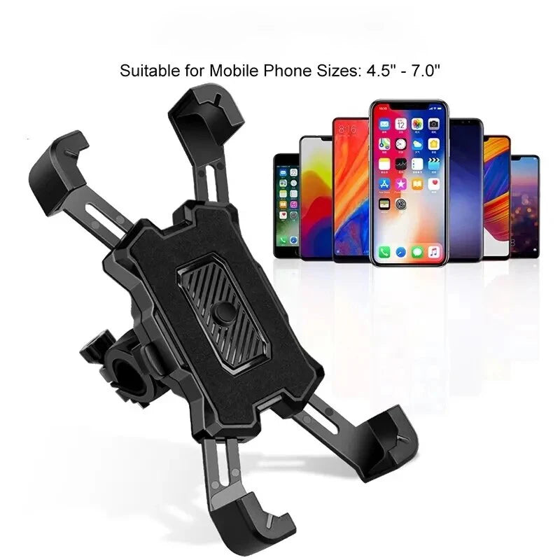 360° Rotatable Non-Slip Bike & Motorcycle Phone Holder – Universal Mount for iPhone, Xiaomi & Android