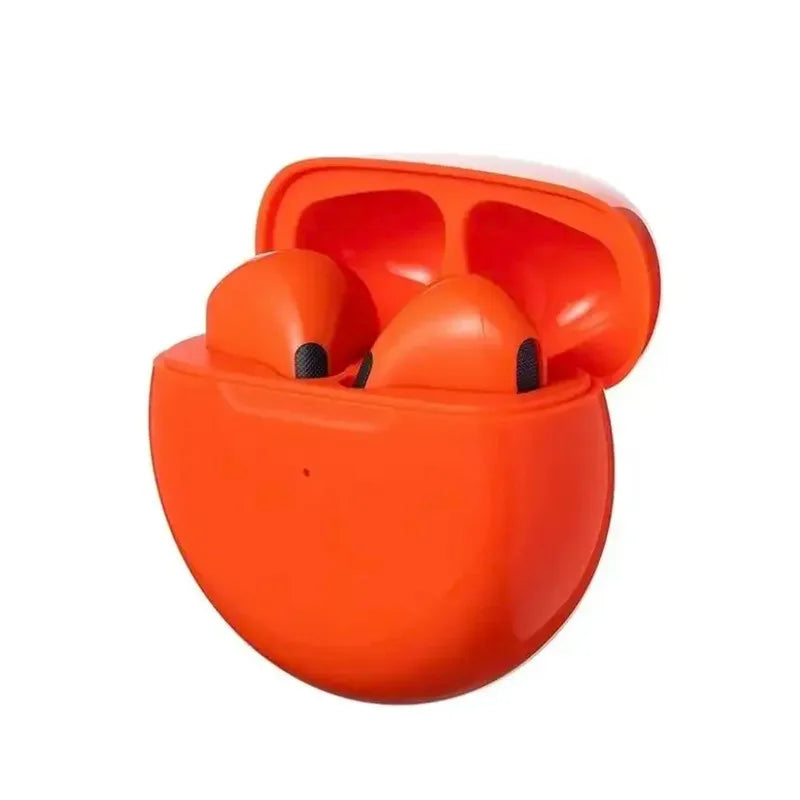 Pro 6 TWS Wireless Earphones – Bluetooth Headphones with Mic for iPhone, Xiaomi & Sports Use