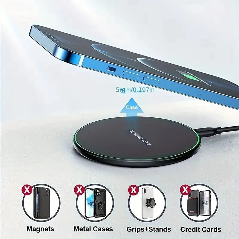 30W Wireless Charger Pad – Fast Charging Dock