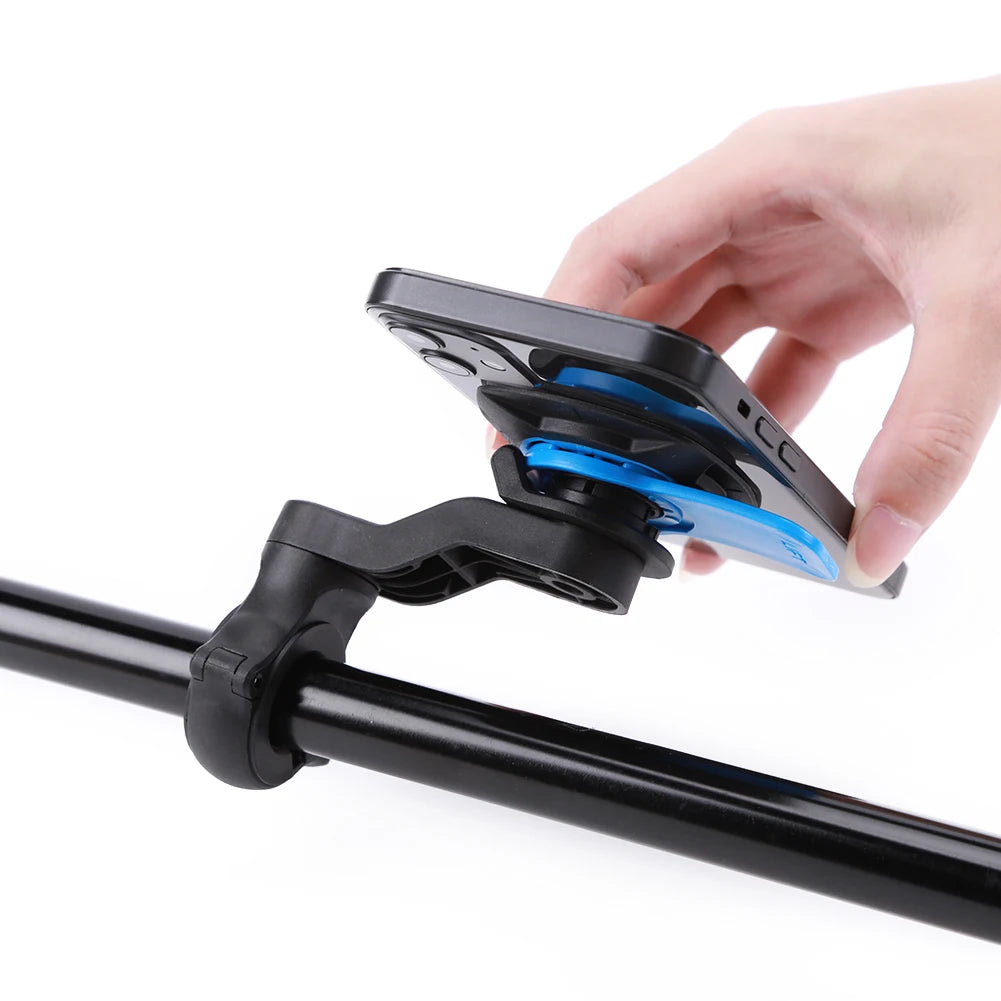 Motorcycle Phone Holder – Quad Lock Style with Shock Absorber & Vibration Damper for MTB & Road Bikes