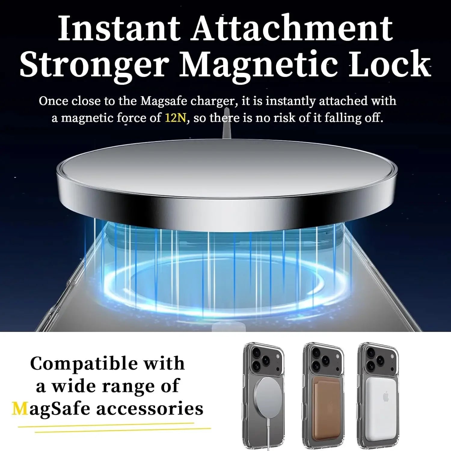 MagSafe Clear Shockproof Case for iPhone Air/17/17 Pro/17 Pro Max