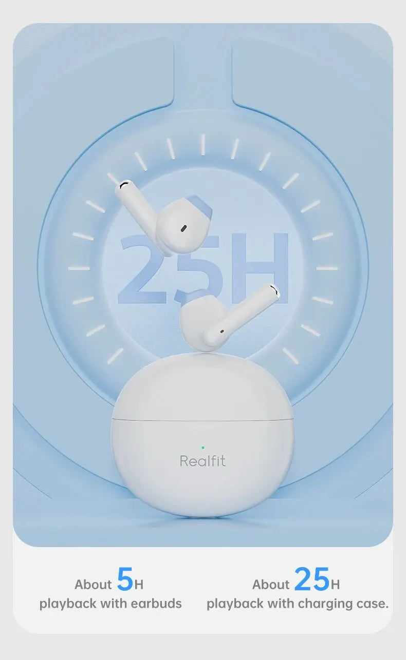 Realfit F2 TWS Wireless Earbuds – HiFi Bluetooth Earphones for Android (realme, Xiaomi)