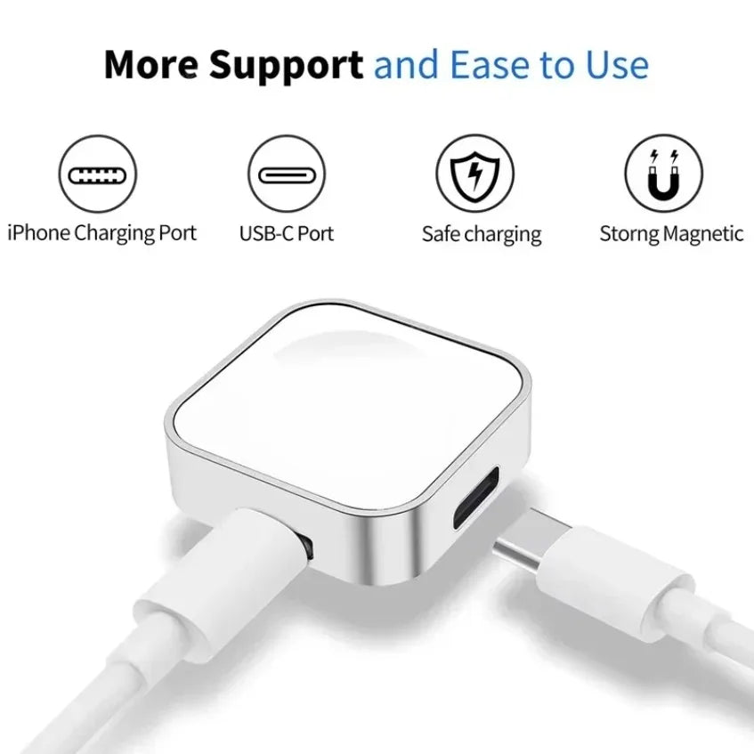Portable Mini Wireless Charger for Apple Watch – Series 1–10 Ultra & SE