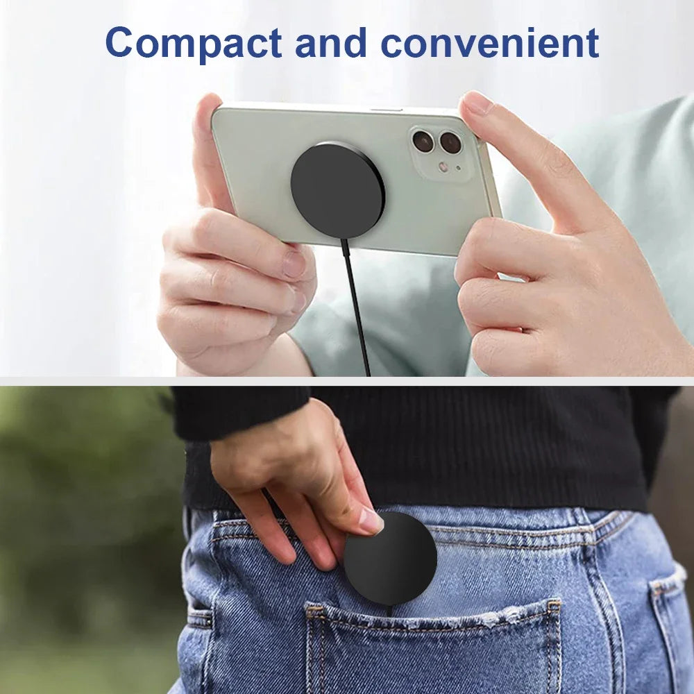 Magnetic Wireless Charger Stand – Fast Charging Pad for iPhone 16–12 Pro Max & AirPods with USB-A/PD Dock Station