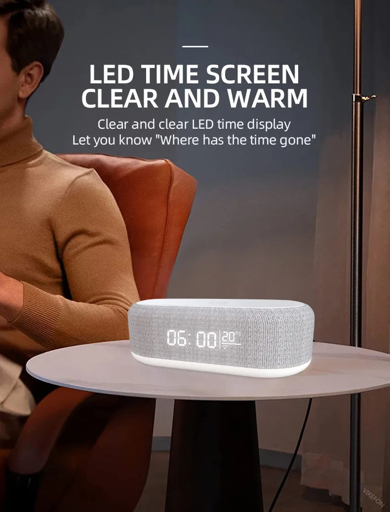 15W Wireless Charging Alarm Clock
