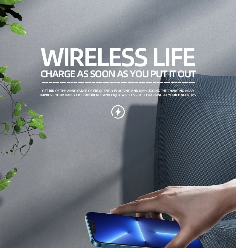 15W Wireless Charging Alarm Clock