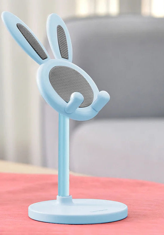 Cute Rabbit Adjustable Phone Stand – Liftable Desktop Holder & Phone Grip Accessory