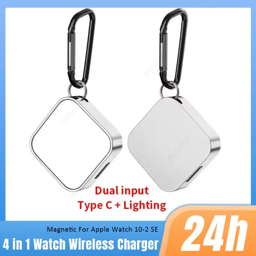 Portable Mini Wireless Charger for Apple Watch – Series 1–10 Ultra & SE