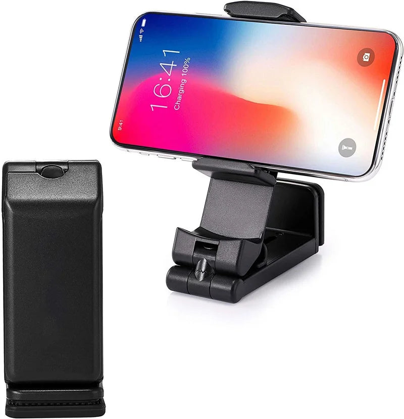 Airplane Phone Holder Stand – Foldable Travel Mount for Desk, Seatback, Train & Selfie Support
