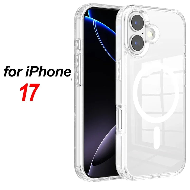 MagSafe Clear Shockproof Case for iPhone Air/17/17 Pro/17 Pro Max