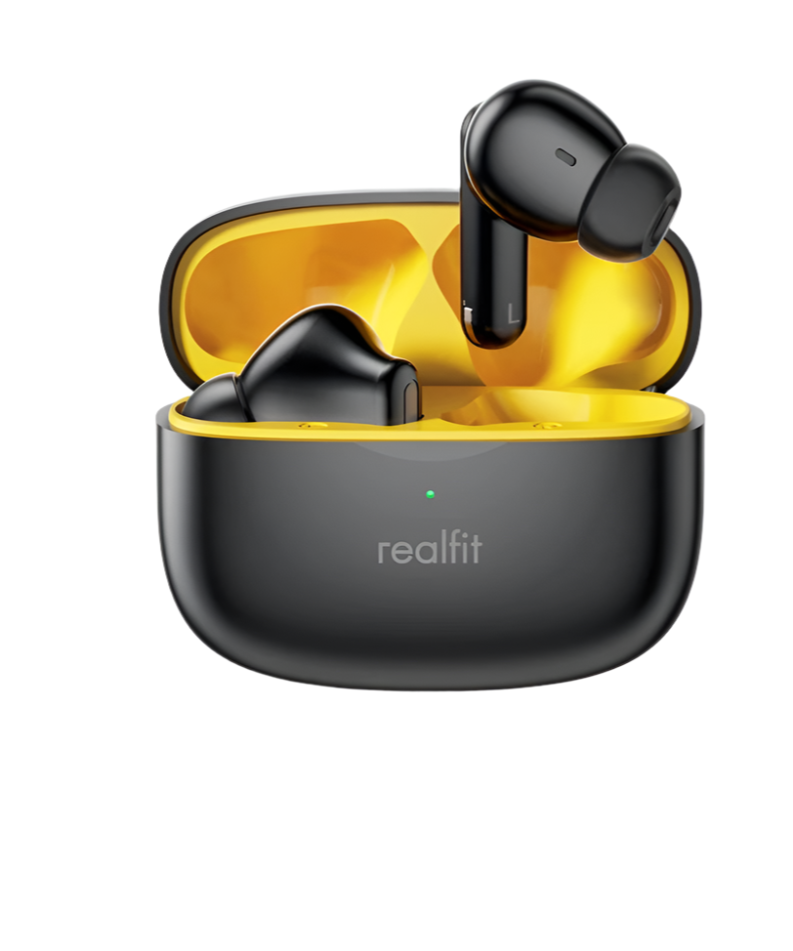 Realfit F3 ANC Bluetooth Earphones – Active Noise Cancellation, ENC Calls, HiFi Stereo, Superb Bass Wireless Earbuds for Sports & Gaming