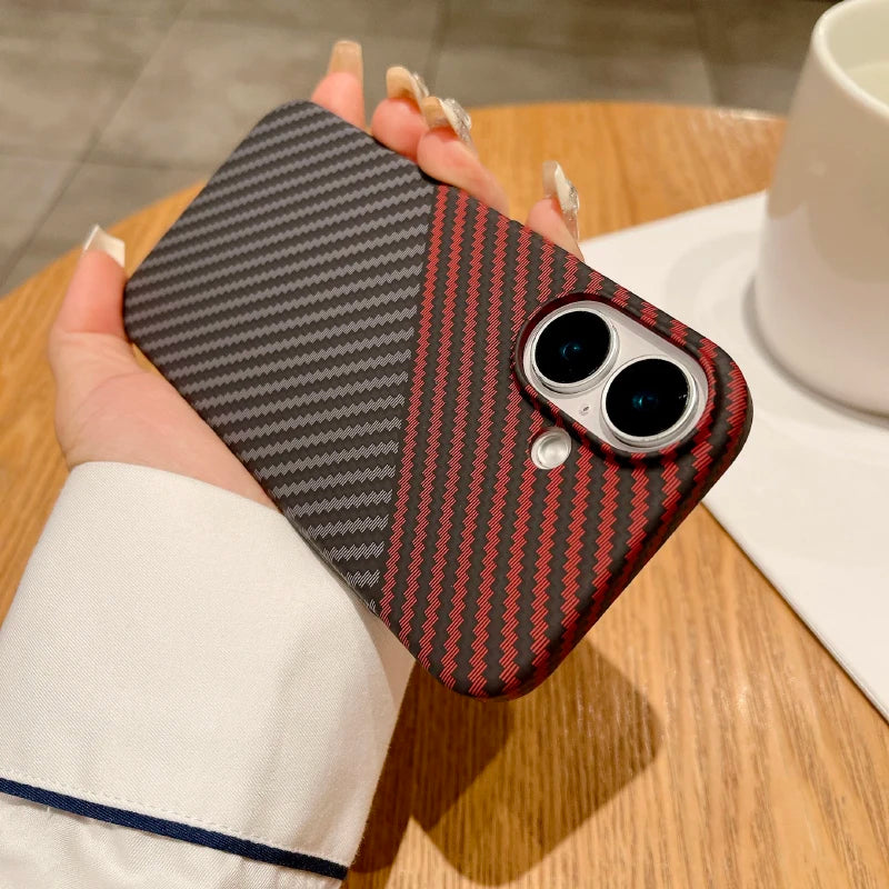 MagSafe Carbon Fiber Case iPhone 12–16 Pro Max