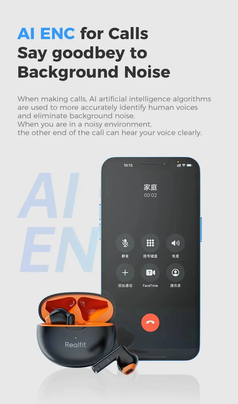 Realfit F2 TWS Wireless Earbuds – HiFi Bluetooth Earphones for Android (realme, Xiaomi)