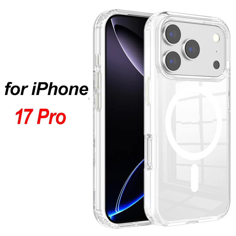 MagSafe Clear Shockproof Case for iPhone Air/17/17 Pro/17 Pro Max