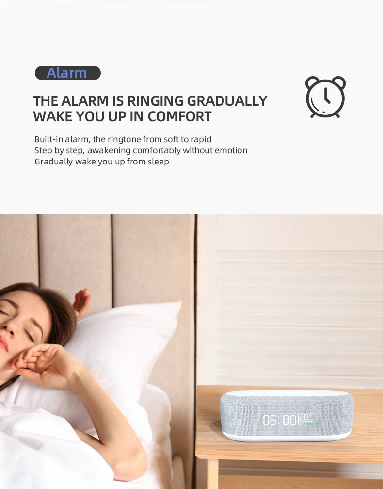 15W Wireless Charging Alarm Clock
